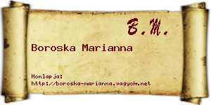 Boroska Marianna névjegykártya
