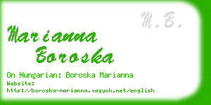 marianna boroska business card